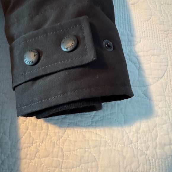 Canada Goose Black Shelburne Parka with Fur Hood Excellent Womens Large - Picture 14 of 16